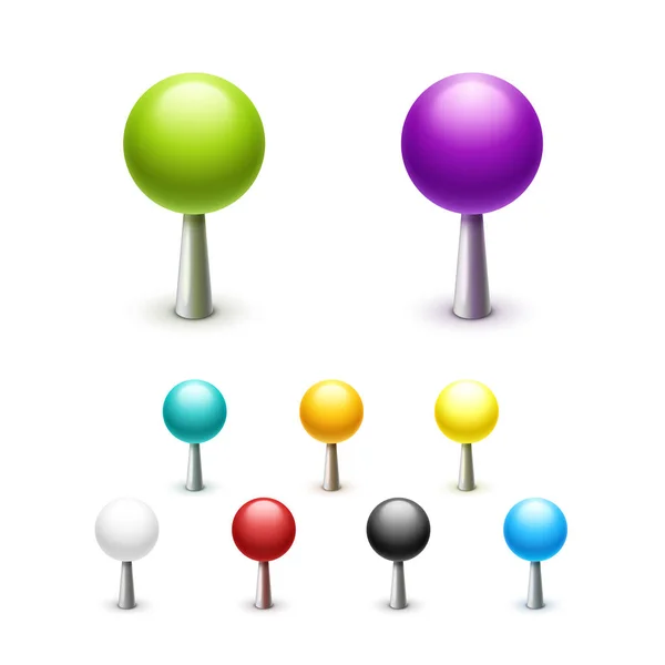 Set of balls on sticks — Stock Vector