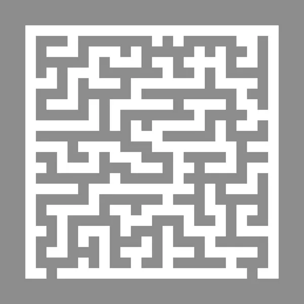Zwart-wit labyrint pictogram — Stockvector