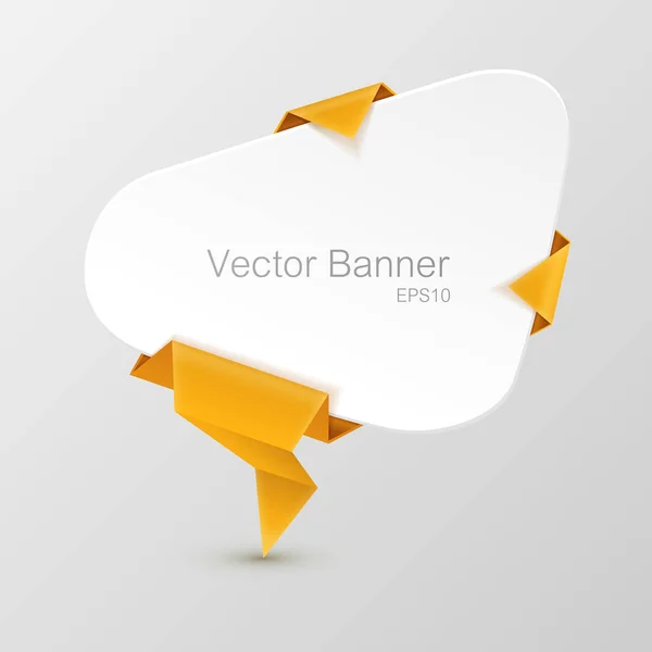 White blank banner — Stock Vector