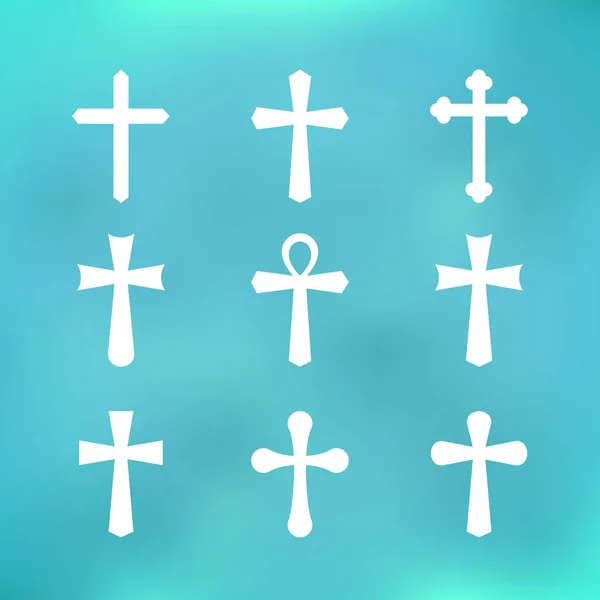 Uppsättning av olika kors — Stock vektor
