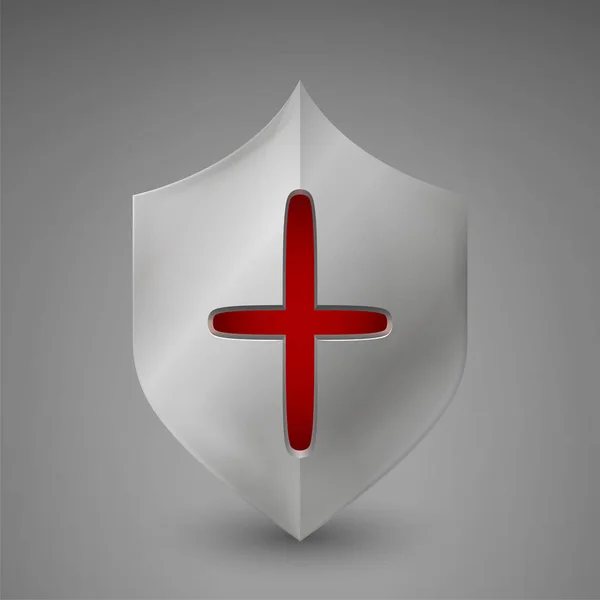 Flat shield icon — Stock Vector