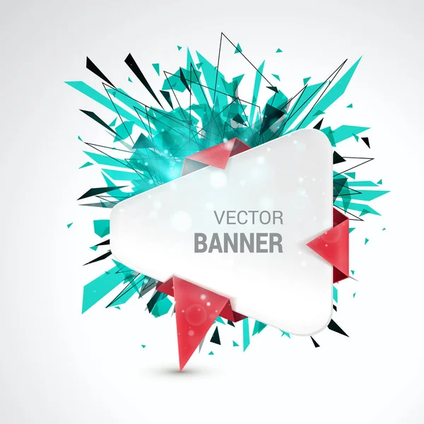 White blank banner — Stock Vector