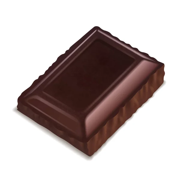 Pièce de barre de chocolat — Image vectorielle