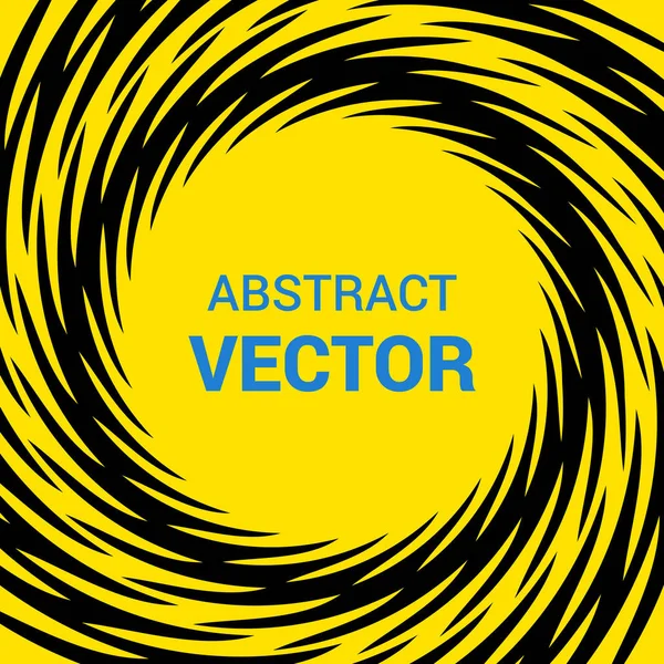 Gula och svarta slingrande mönster — Stock vektor