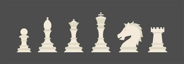 Piezas de ajedrez iconos — Vector de stock
