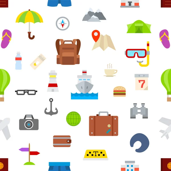 Conjunto de iconos del turismo y los viajes — Vector de stock