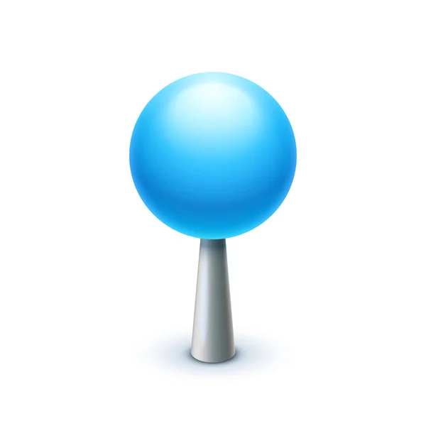 Blue ball on stick — Stock Vector