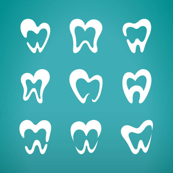 set of tooth icons