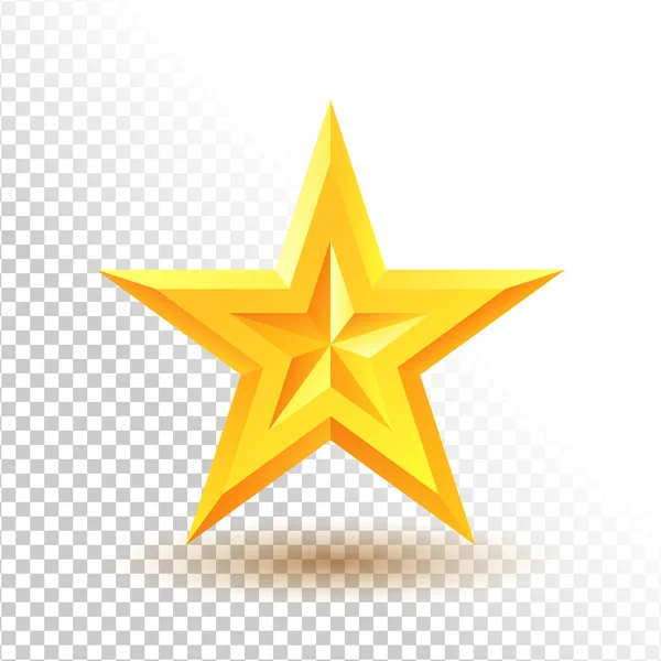 Guldstjärna ikon — Stock vektor