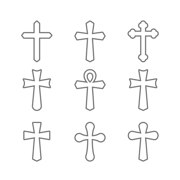 Verzameling van verschillende kruisen — Stockvector