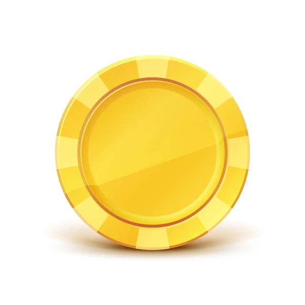 Golden casino coin icon — Stock Vector