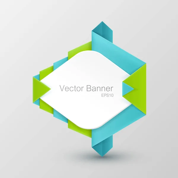 Banner branco em branco — Vetor de Stock