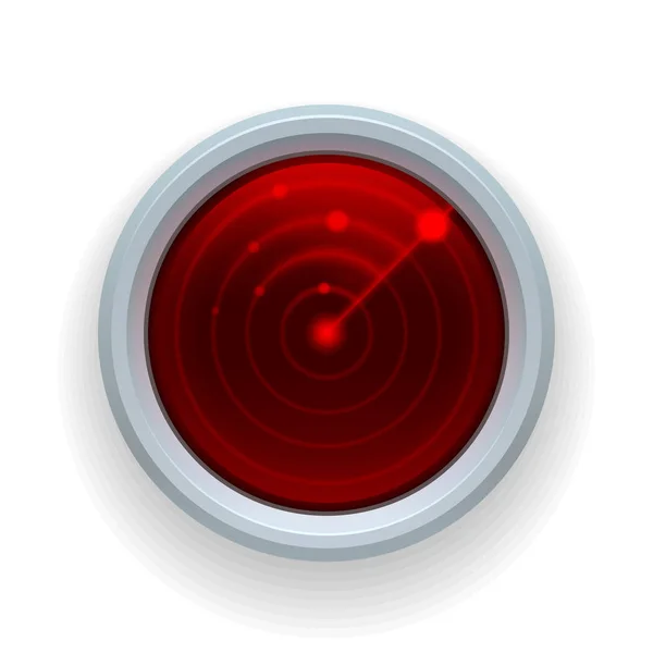 Radar monitor icon — Stock Vector