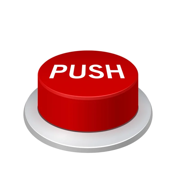 Pulse el botón rojo — Vector de stock