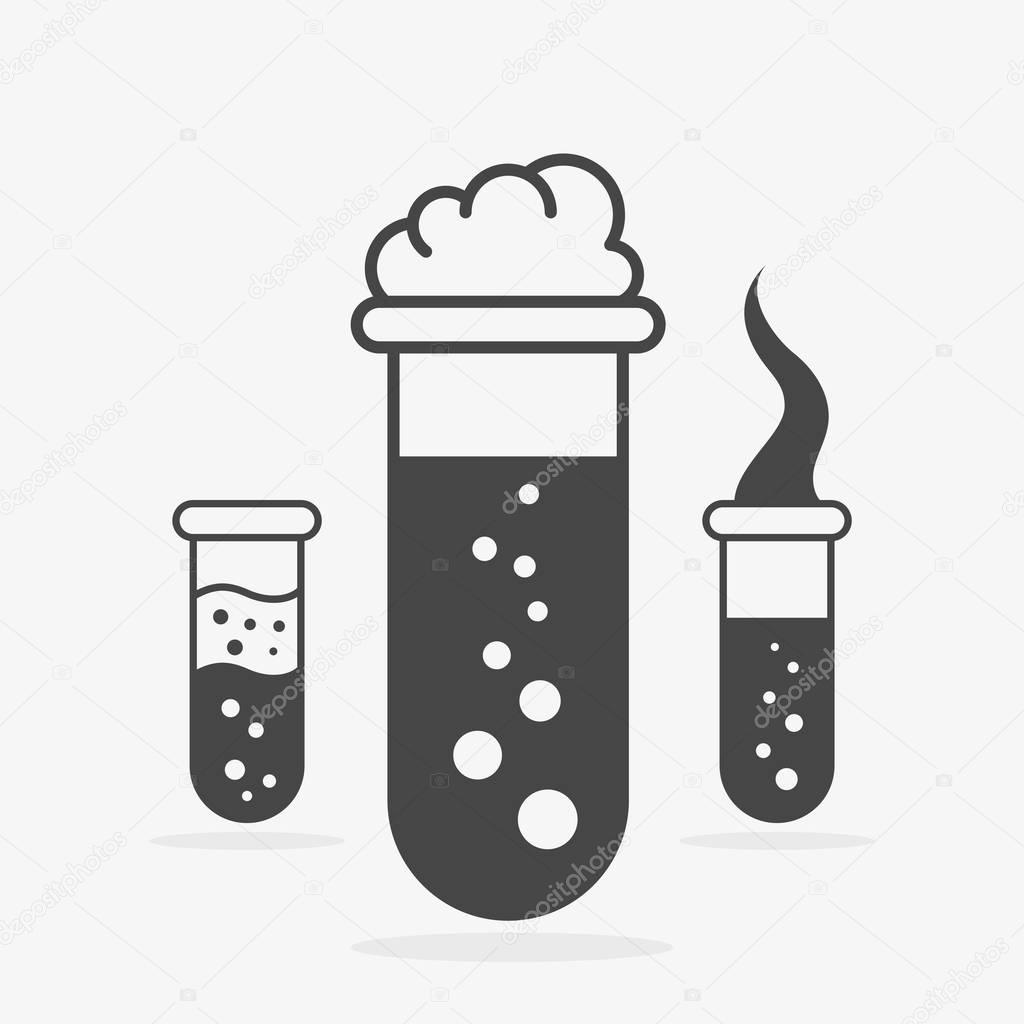chemical flasks icons