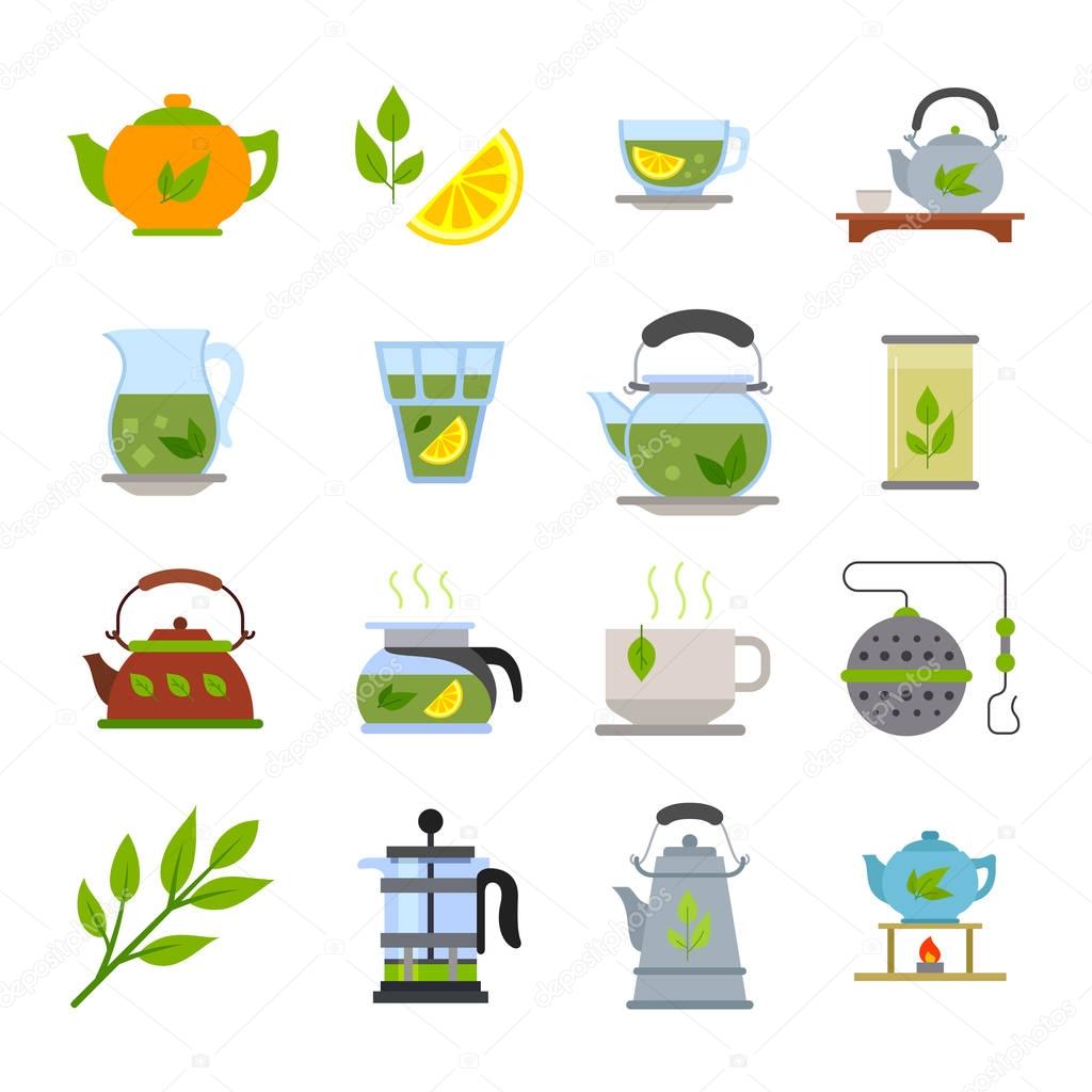chinese tea ceremony icons 