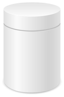 Beyaz silindir standı