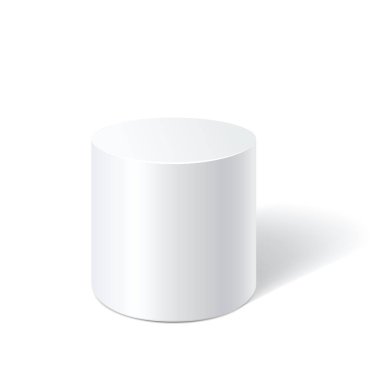 Beyaz silindir standı