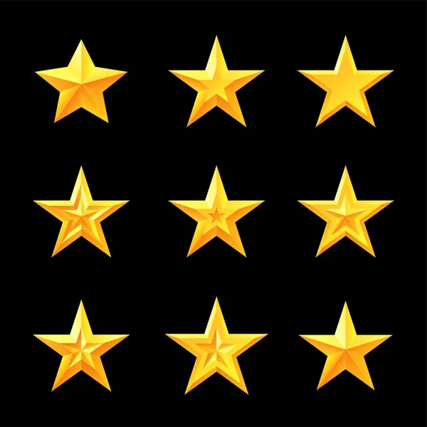 Set of stars icons — Stock Vector