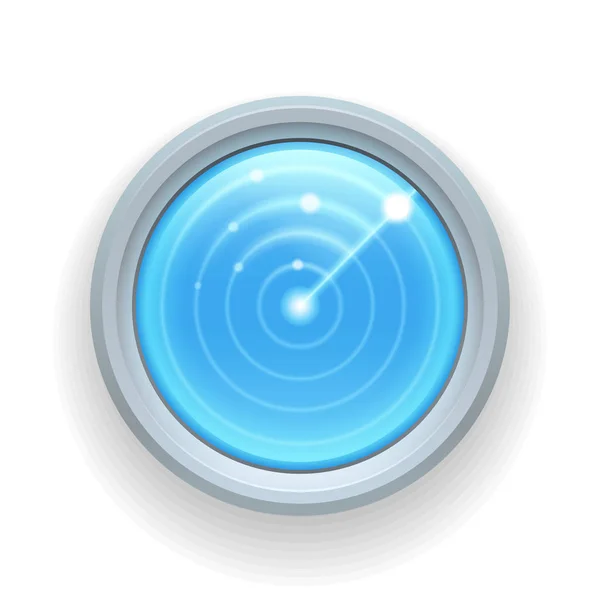 Radar monitor icon — Stock Vector