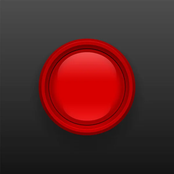 Red button icon — Stock Vector