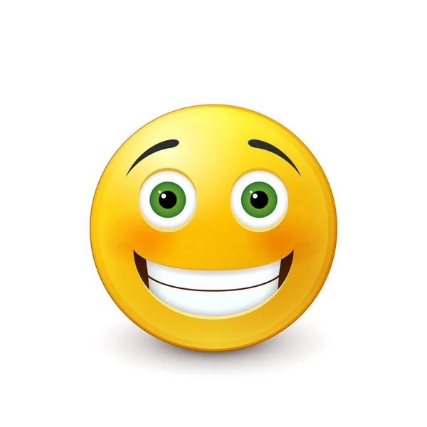 Feliz emoticono sonriente — Vector de stock