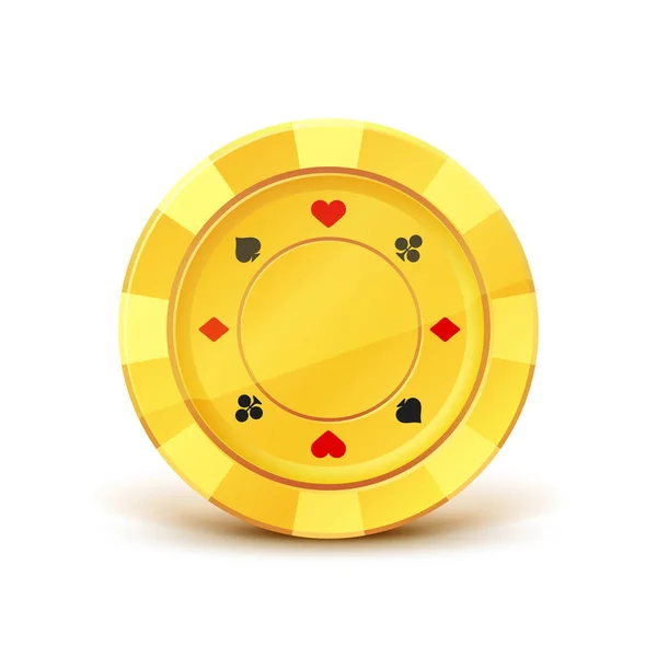 Golden casino coin icon — Stock Vector