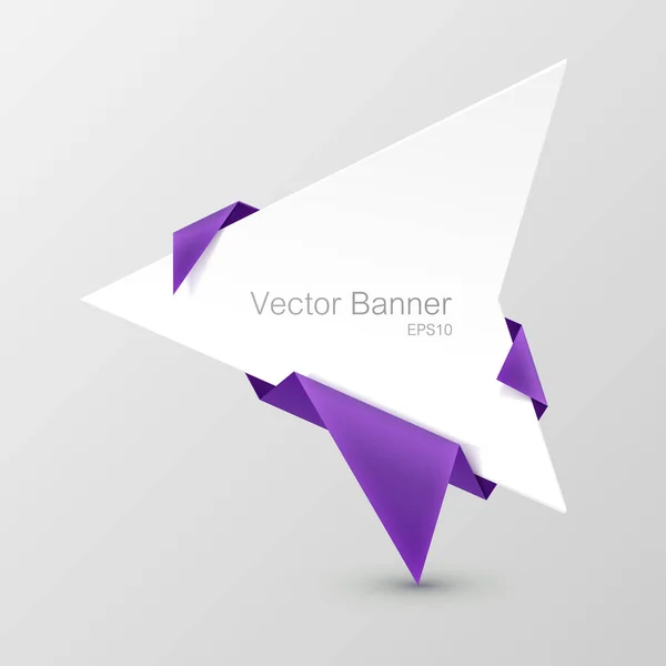 Banner branco em branco — Vetor de Stock