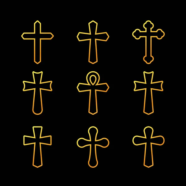 Sada různých křížů — Stockový vektor