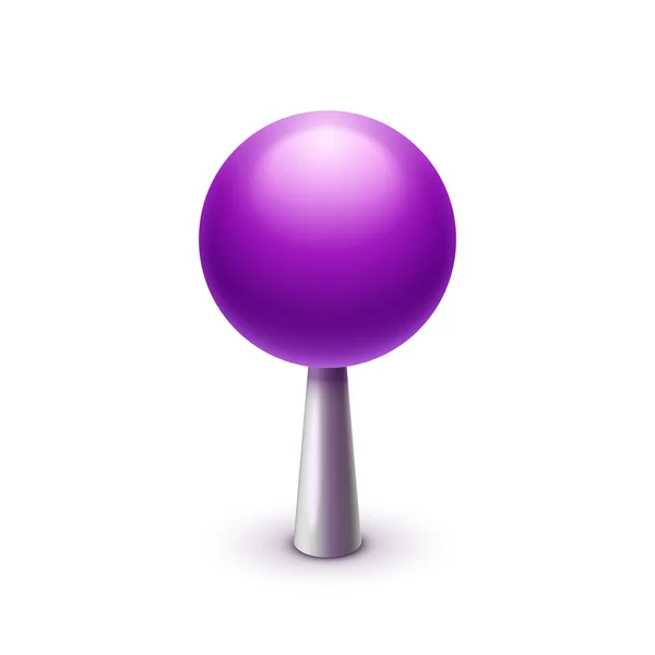 Boule violette sur bâton — Image vectorielle