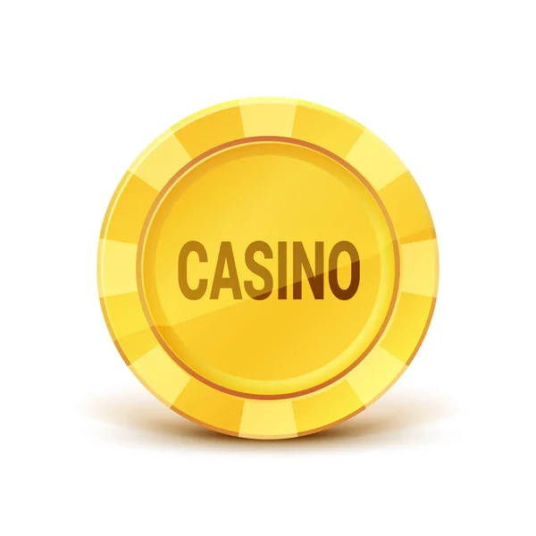 Golden casino coin icon — Stock Vector