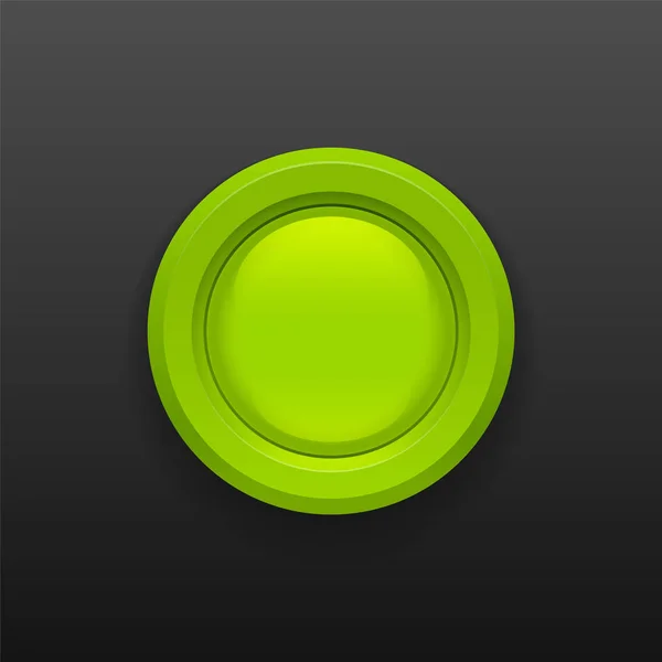 녹색 버튼 아이콘 — 스톡 벡터