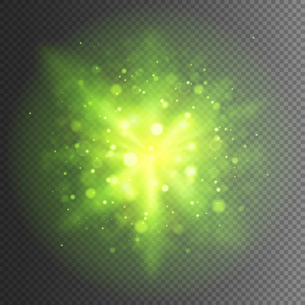 Muster mit leuchtenden Bokeh-Lichtern — Stockvektor