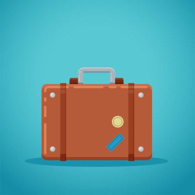 Seyahat bavul. Düz tasarım. 