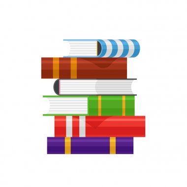 renkli kitap yığını