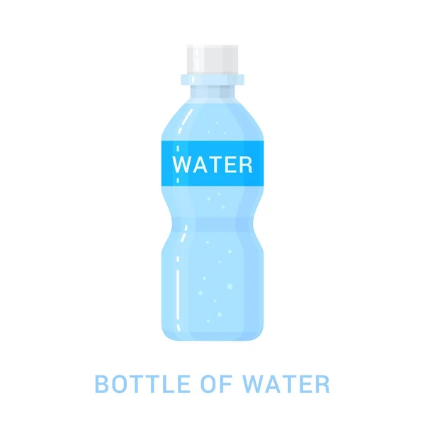 Bottiglia di plastica di acqua in stile piatto . — Vettoriale Stock