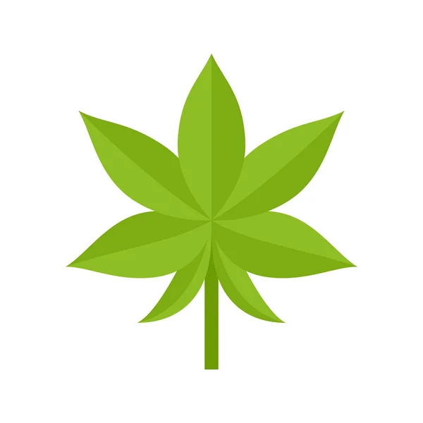 Cannabis leaf ikonen isolerad på vit — Stock vektor