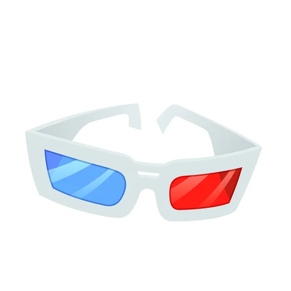 Kacamata 3D. Sepasang kacamata anaglif - Stok Vektor
