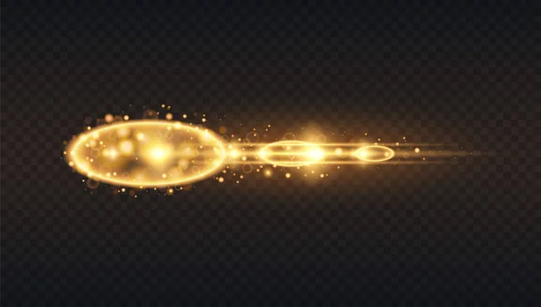 Particules Brillantes Bokeh Effet Scintillant Éclat Étincelles Effet Lumineux Spécial — Image vectorielle