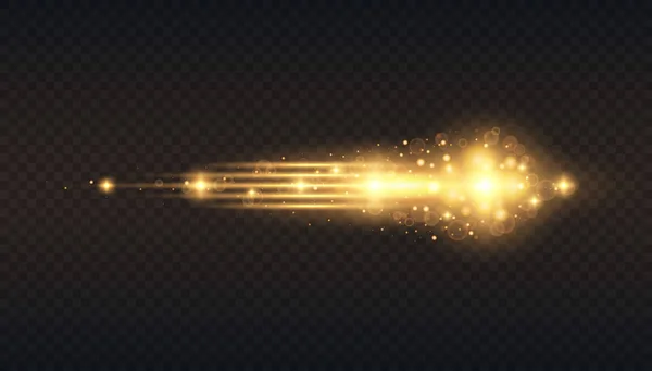 Золотые Светящиеся Частицы Боке Эффект Блесток Вспыхнул Блеска Полупрозрачный Специальный Стоковая Иллюстрация