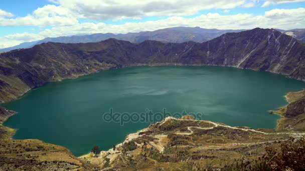 Zeitraffer der Laguna de Quilotoa — Stockvideo