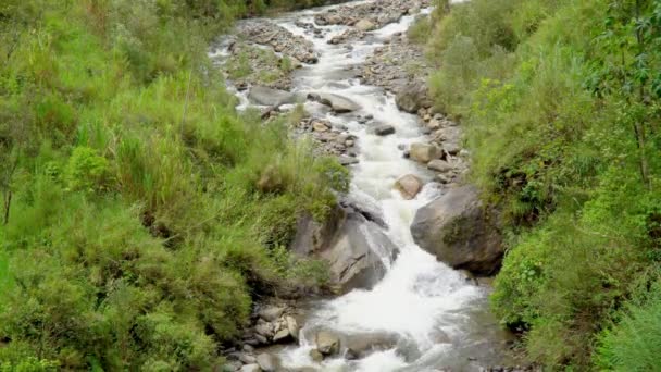 Wasserfall in der Nähe von Banos ecuador — Stockvideo