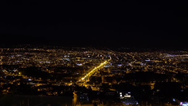 Overview Cuenca by Night — Stock Video