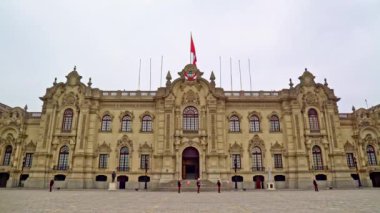 Hükümet Sarayı, Palacio de Gobierno Lima, Peru, 19th Eylül 2016 önünde Muhafızlar