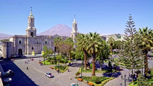 Plaza de Armas de Arequipa, Peru, Sept 22nd 2016 — Stockvideo