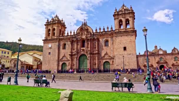 Cusco katedra Catedral del Cuzco, Peru, 28 wrz 2016 — Wideo stockowe