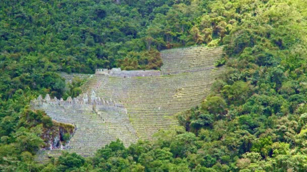 Winay Wayna Inca nyom a Peru, szeptember, 28 2016-ban — Stock videók