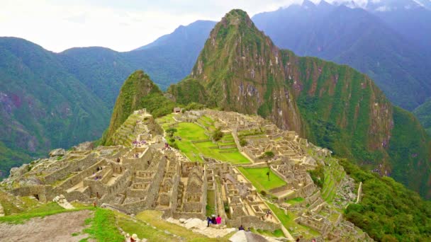 Machu Pichu áttekintése, Peru, szeptember, 28 2016-ban — Stock videók