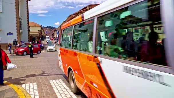 Угол улиц Cuzco, Перу, 28 сентября 2016 — стоковое видео