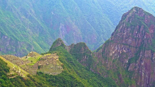 Machu Pichu Panoramica molto ampia8 2016 — Video Stock